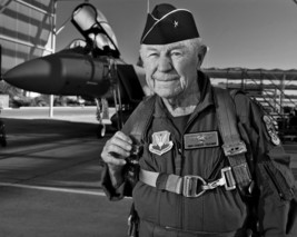 Chuck Yeager Flying Ace Commerates Breaking Sound Barrier 8X10 Photo Reprint - £6.67 GBP