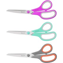 Scissors, 8&quot; Multipurpose Scissors Bulk Ultra Sharp Shears, Comfort-Grip... - £16.01 GBP