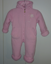 OSHKOSH INFANT GIRL&#39;S PINK HEAVY FLEECE SNOWSUIT-24 MONTHS-BARELY WORN - $274.97 MXN