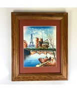 Vtg Oil Painting Paris Street Scene French Impressionist Eiffel Tower Signed - $79.00
