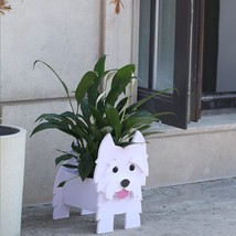 Gochoi Westie Dog Planter Plant Pot, Cute Animal Dog Flower Pots For Outdoor - £28.72 GBP