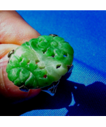 Earth mined Jade Antique Ring Victorian 18k Solid Gold Vintage Statement... - $5,172.64 CAD