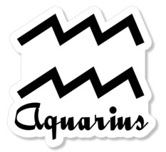 Aquarius Zodiac Sign Logo Car Astrological Astrology Vinyl Sticker Decal FCLogo1 - £3.20 GBP