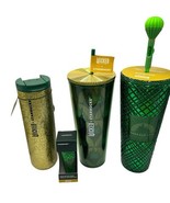 Starbucks 2024 Wicked Tumbler  Emerald City Set Oz Elphaba Glinda Green Cup - $215.00