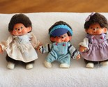 VINTAGE LOT OF 3 Monchhichi Clip-Ons Dolls Boy Friend Girl Friend Japan ... - £15.98 GBP