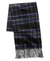 Men&#39;s Club Room Plaid Cashmere Scarf Muffler Navy - £74.71 GBP