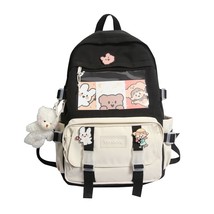 Fashion Backpack Waterproof Women For Teenager Girl Female School Bag Nylon Blac - £37.64 GBP