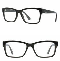 PRADA PR15VV Black Logo Square Classic Unisex Eyeglasses Optical Frame 54 mm 15V - £186.12 GBP