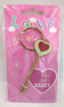 Heart Key Chain Charm Gold - £5.62 GBP