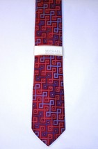 MICHAEL Michael Kors Silk Core Nest Tie Squares Print Red Multi - $89.07