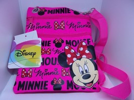 Disney Minnie Mouse Passport Bag Signature Travel Waterproof Fabric Purse - £13.48 GBP