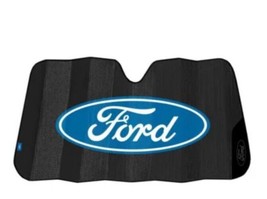 FORD OVAL LOGO Sunshade ~ Universal Fit ~ 27.5 x 58 ~ Folding ~ Accordion Shade - £20.99 GBP