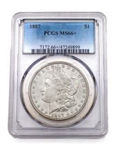 1887 Argento Morgan Dollaro Selezionato Da PCGS Come MS-66 Super Raro Grado - $891.00