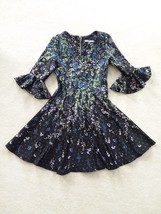 Womens Danny &amp; Nicole Fit &amp; Flare Dress 3/4 Sleeves Size 8 Floral Flowers Spring - £12.60 GBP