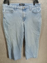 Riders by Lee Jeans Womens apri Blue Mid Rise Stretch Pants sz 12 - $19.80
