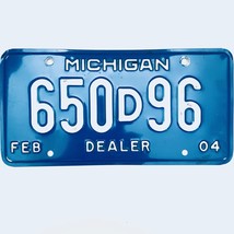 2004 United States Michigan Base Dealer License Plate 650D96 - £13.19 GBP