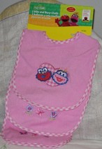 Sesame Street Baby Bib and Burpcloth Set - Pink - $3.99