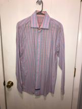 English Laundry Mens Plaid Long Sleeve Shirt SZ 16.5 34/35 Cotton - £8.69 GBP