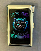 I&#39;m Not Crazy Reality Different 100&#39;s Size Cigarette Case with lighter Wallet - £15.71 GBP