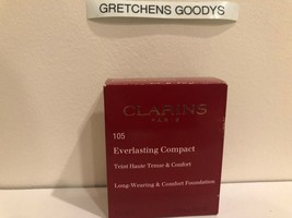 Clarins Everlasting Compact Long Wearing Foundation + #105 Nude NIB .3 oz - £14.14 GBP