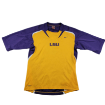 Nike Team LSU Tigers NCAA Fit Dry Mesh Football Shirt Men&#39;s Small Purple Yellow - £24.23 GBP