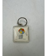 Vintage Sandra Boynton Cartoon Cat Holding Balloons Keyring - £12.61 GBP