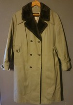 Vintage Women&#39;s Goose Down Jacket Coat Large Faux Fur Collar Eddie Bauer  SZ 16 - £30.85 GBP