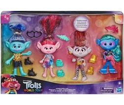 DreamWorks Trolls World Tour Fashion Remix Pack Multipack with 4 Dolls - $82.43