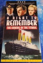 A Night to Remember The Sinking of the Titanic VHS - £3.73 GBP