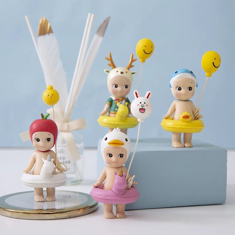 Sonny Angel Doll Accessories Yellow Duck Unicorn Rabbit Swimming Circle Smili - £9.82 GBP+