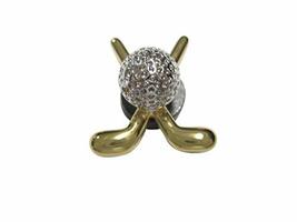 Kiola Designs Gold and Silver Toned Golf Clubs and Ball Magnet - $19.99