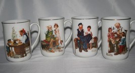 Norman Rockwell Museum Collectible Set of 4 1982 Series Mugs #2553 - $24.00