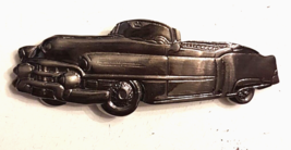 1956 Cadillac Convertible Gun Metal Gray Brooch 3&quot; VTG Car Jacket Hat Badge Pin - £15.87 GBP