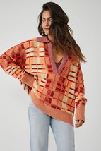 Free People Oversize Ruben Sweater Autumn Sunset Combo ( S ) - $98.97