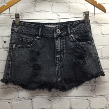 Bullhead Short Shorts Hot Pants Black Denim High Rise Womens Sz 0 - £7.73 GBP