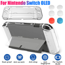 7In1 Protective Cover For Nintendo Switch Oled Clear Hard Case +Thumb Grip Caps - £15.17 GBP