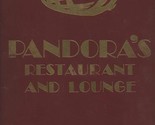 Pandora&#39;s Restaurant Menu On The Island Fort Walton Beach Florida 1992 - $21.78