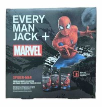 Every Man Jack Marvel Spider-Man Body Collection All Natural Deodorant Shampoo - £19.60 GBP