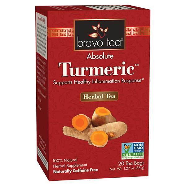 Primary image for Bravo Herbal Tea Absolute Turmeric 20 Bags Healthy Inflammation Response Non-GMO