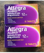 2 Allegra Allergy Non-Drowsy 12 Hour Relief Antihistamine 60 mg 12 ct  - $26.89 CAD