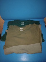 Lot Of 2 Arizona Jean Co Thermal Shirts Mens Size Medium Waffle Knit 100... - $19.37