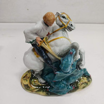 Royal Doulton St George Slaying A Dragon Statue Figurin Vintage - £298.58 GBP