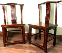 Antique Chinese High Back Chairs (5852) (pair), Circa 1800-1849 - £477.60 GBP