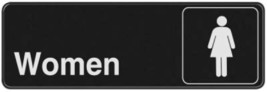 WOMEN SIGN Acrylic 3&quot; x 9&quot; Self Adhesive Door Wall rest bath room WINCO ... - $23.41