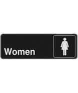 WOMEN SIGN Acrylic 3&quot; x 9&quot; Self Adhesive Door Wall rest bath room WINCO ... - $32.87 CAD