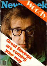 Vtg Postcard Newsweek Subscription,  Woody Allen, Posmarked 1973 - £5.80 GBP