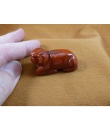(Y-SEAL-559) little Red Jasper SEAL gemstone carving FIGURINE seals sea ... - $19.03 CAD