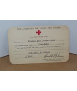 1941 red cross First Aid certificate card 1942 - $9.95