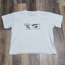John Galt Tee-Shirt &#39;EYES! New York 1984&#39; Women&#39;s Crop Top White USA Cotton - €21,14 EUR
