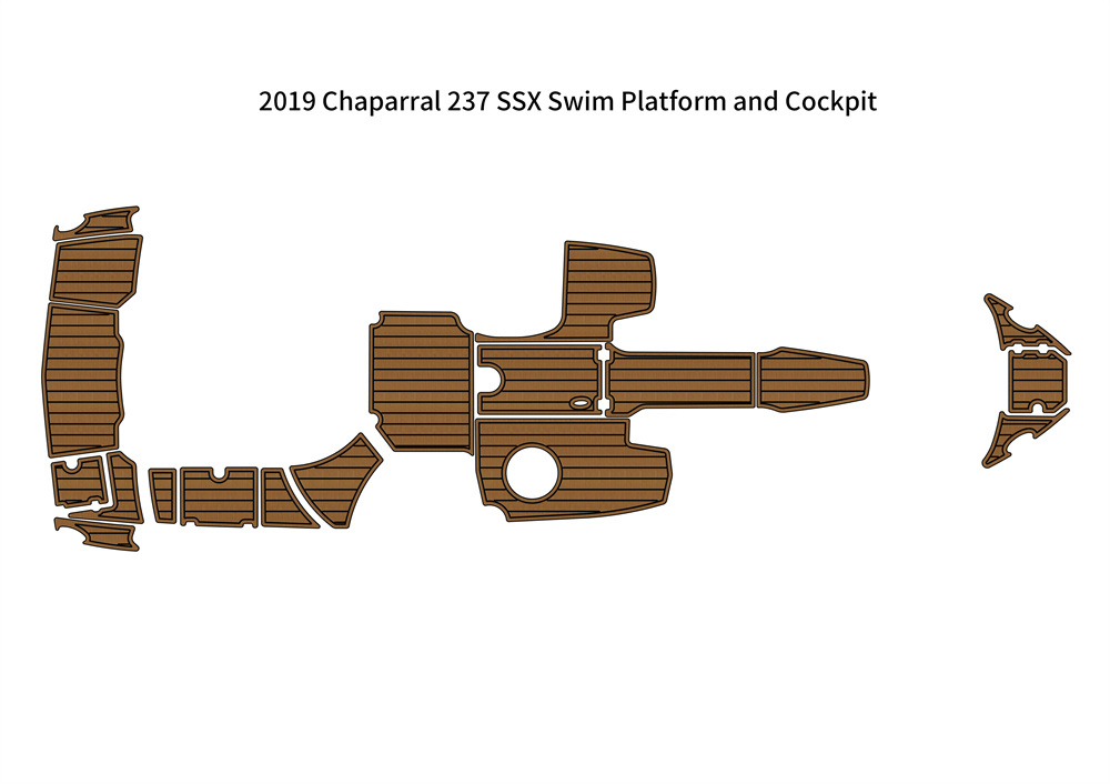 2019 Chaparral 237 SSX Swim Platform Cockpit Boat EVA Foam Faux Teak Flo... - $799.00